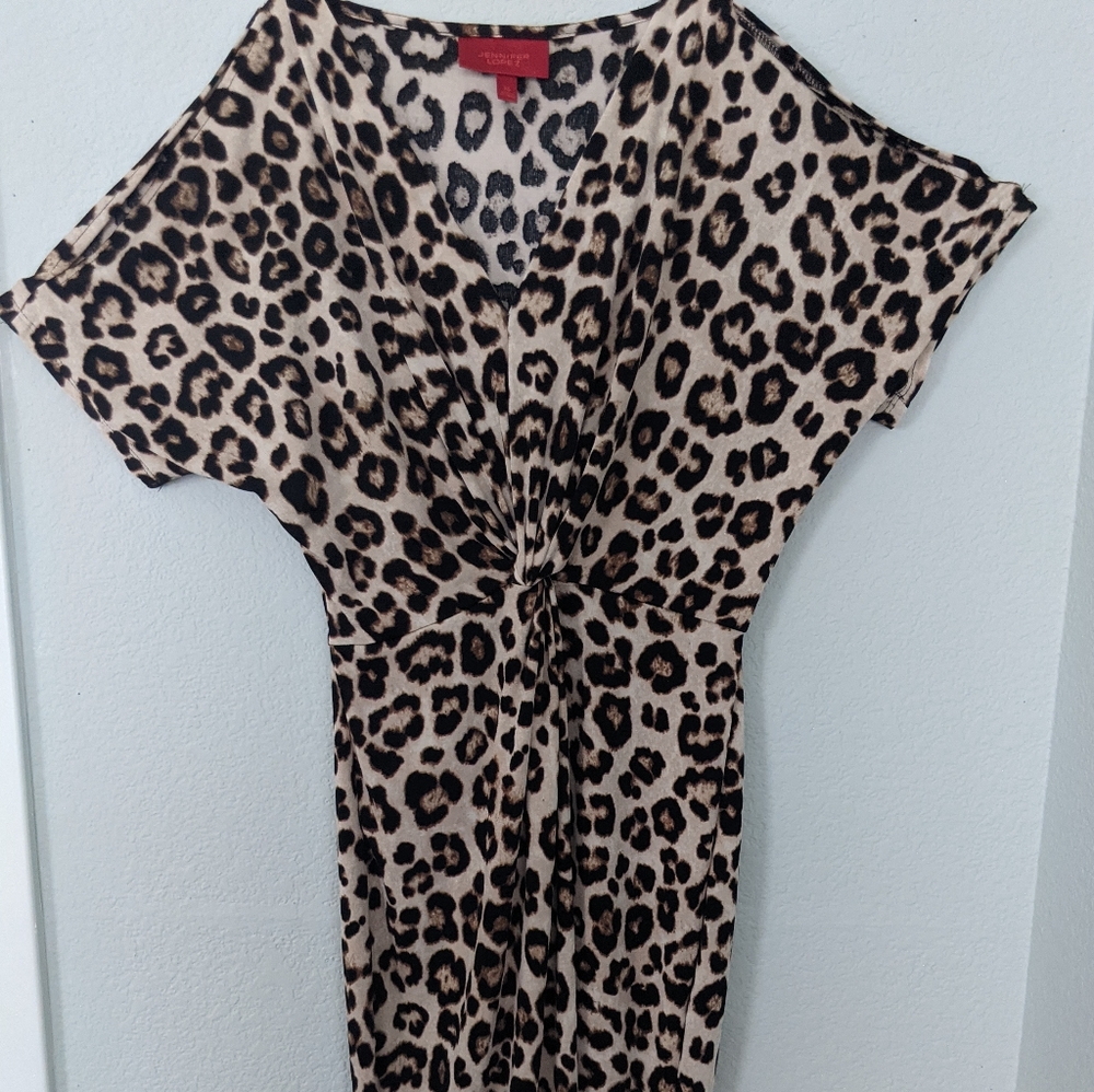 Jennifer Lopez Midi Dress - Animal Print XS